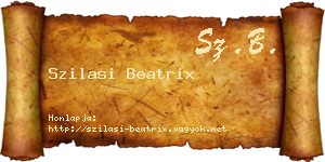 Szilasi Beatrix névjegykártya